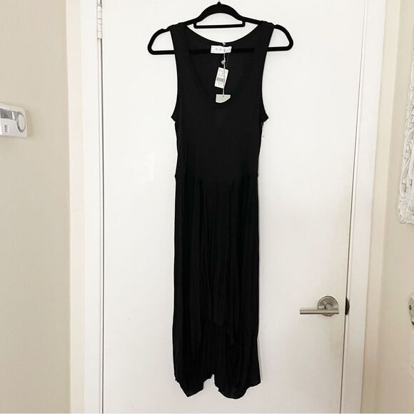 NWT y2k A.L.C. Renzo Sleeveless midi Dress Black M classic chic quiet luxury - Picture 1 of 13